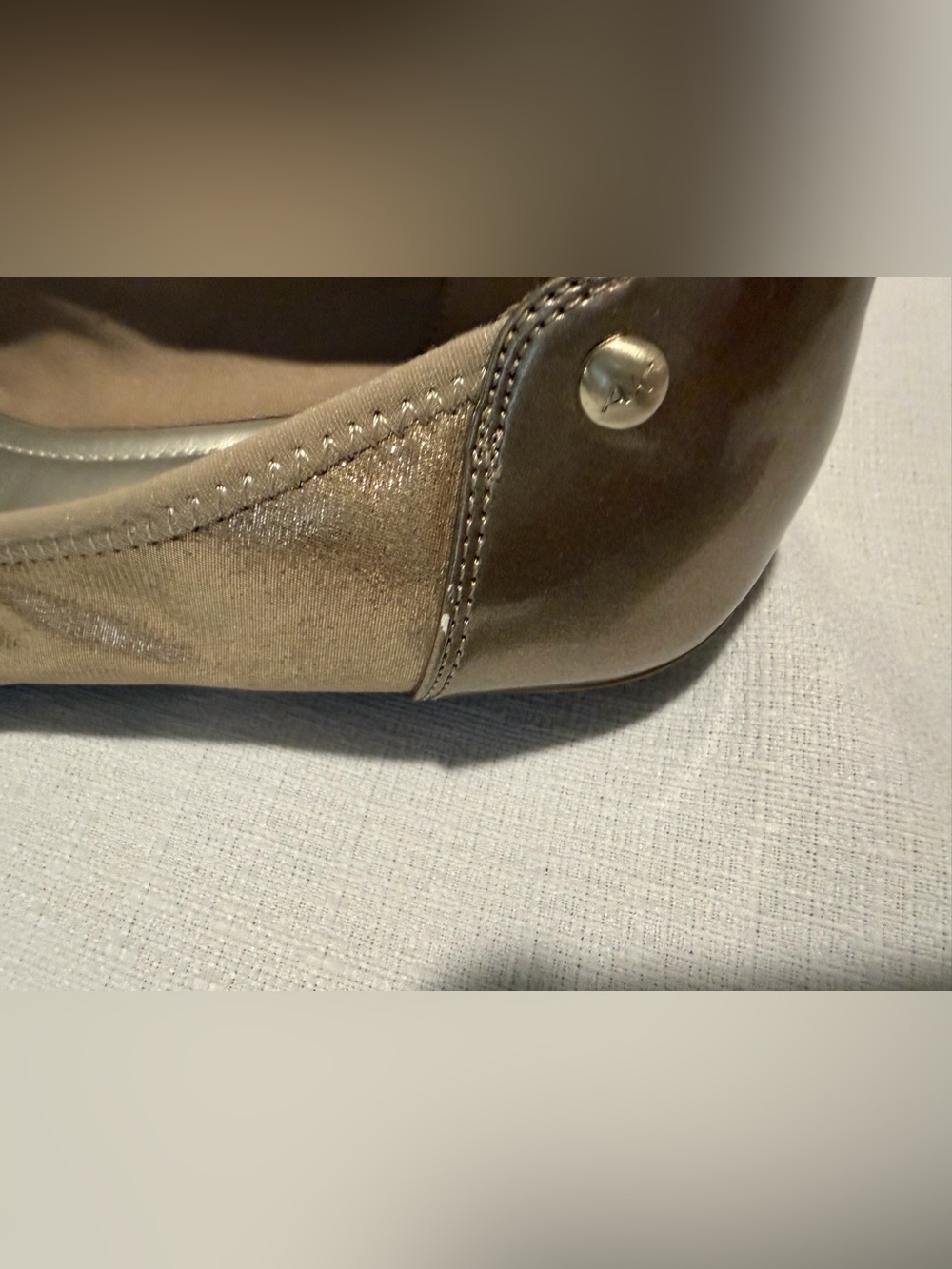 Anne Klein sport Metallic Gold Pointed Toe Loafers Sz 9.5 formal party church - Picture 4 of 10
